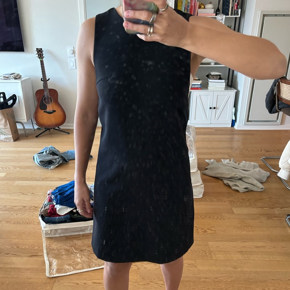 Zara Contrast Black and White A Line Dress Size Small